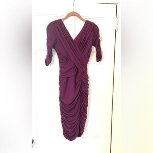 BCBGMaxAzria Gorgeous Purple 3/4. Sleeve Dress
